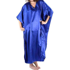 Satin Royal Blue Long Caftan