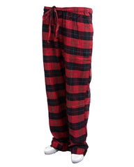 Men's Cotton Checkered Pajama - Black & Red