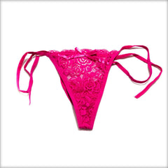 Lace Tie Pink Bikini Panty