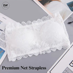 Net Strapless Bra