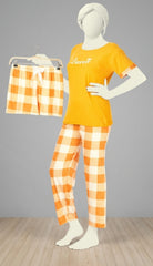 Queen Striped 3-Piece Nightwear Set – Comfort & Style