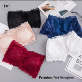 Net Strapless Bra