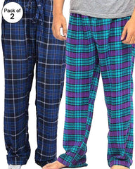 Pack of 2 - Men's Cotton Check Pajama - Cotton Yarn Dyed Flannel Men's Pajama MF-05