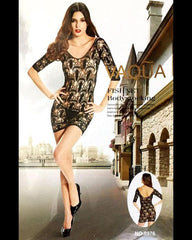 Vaqua Body Stocking Fishnet Dress - Ladies Sexy Net Dresses - 8976