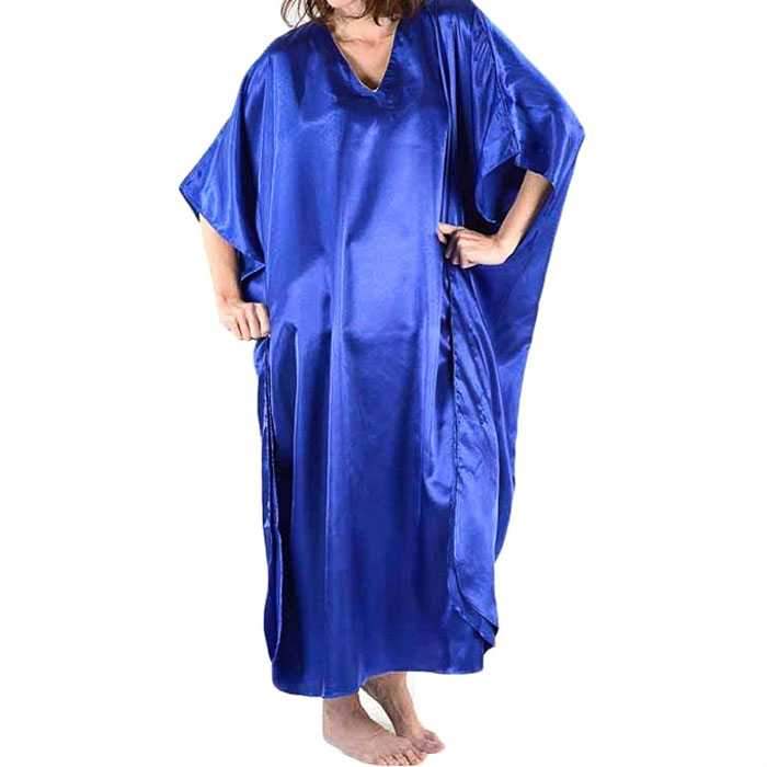 Satin Royal Blue Long Caftan