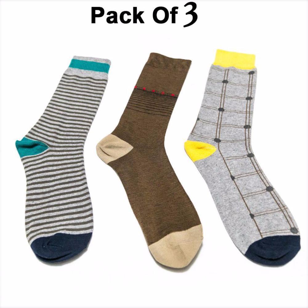 Pack of 3 Men's Full Socks Value Pack - KL-02