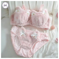 Soft Furry Cozy Bra & Panty Set