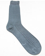 Grey Cotton Rib Socks - KL-20