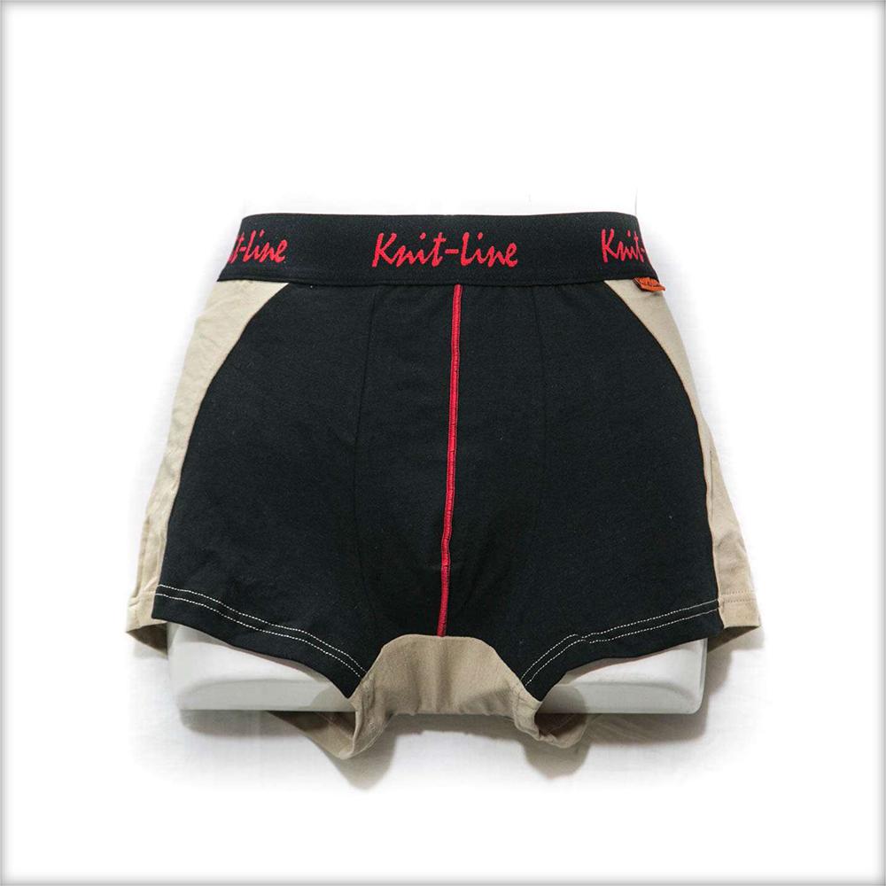 Pack Of 2 Knit Line Boxer For Men Fawn&Black