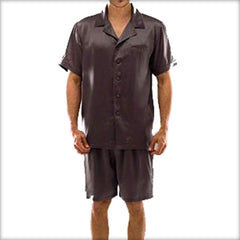 Polyester Solid Satin Men's Boxer Set MPJ20-CH