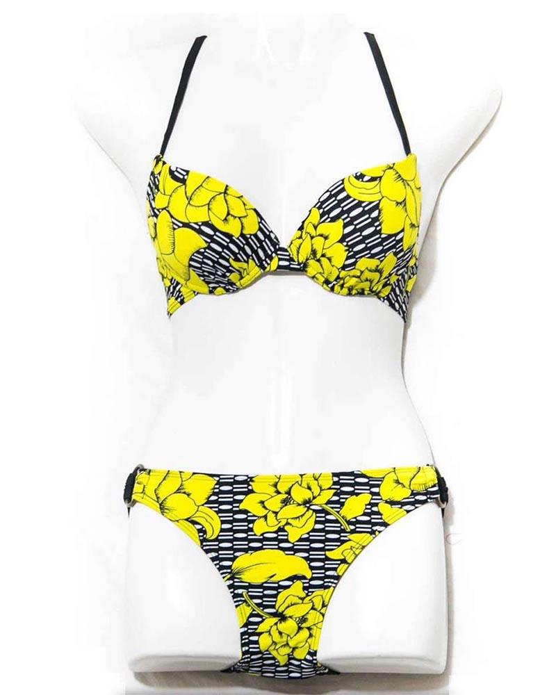Yellow Rose Single Padded Bra Panty Set - Fancy Bra Panty Set