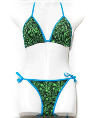 Green Star Triangle Bikini Set - Swimwear