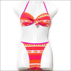 Orange Abstract Bikini Set