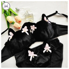 Soft Furry Cozy Bra & Panty Set