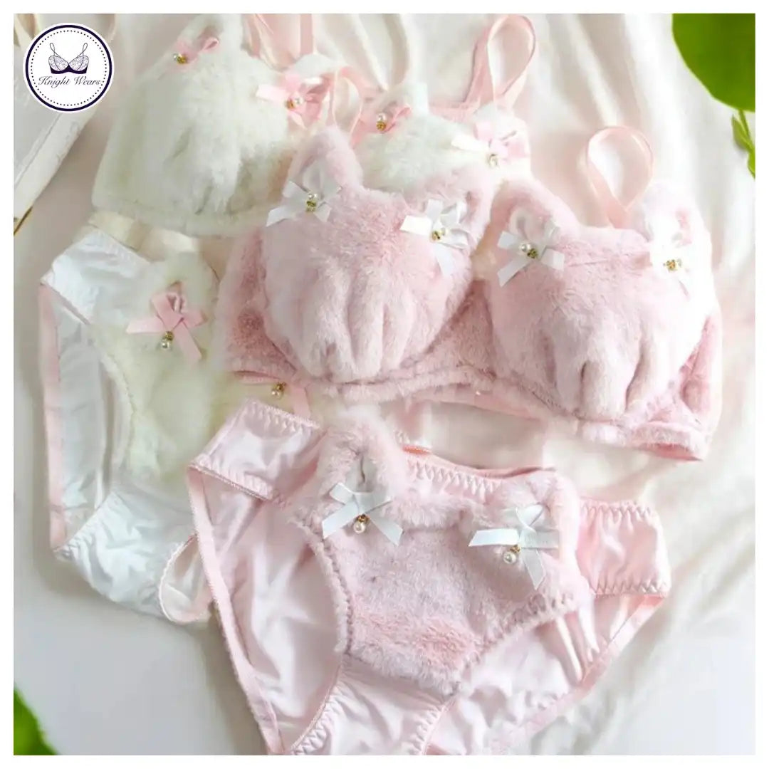 Soft Furry Cozy Bra & Panty Set