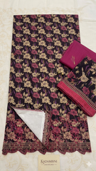 AJWA NOOR Printed Cotton Collection - 3D Laser Cutwork - D#2083A