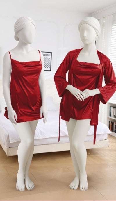 Women's Two Hearts 2 Piece Bridal short Nighty