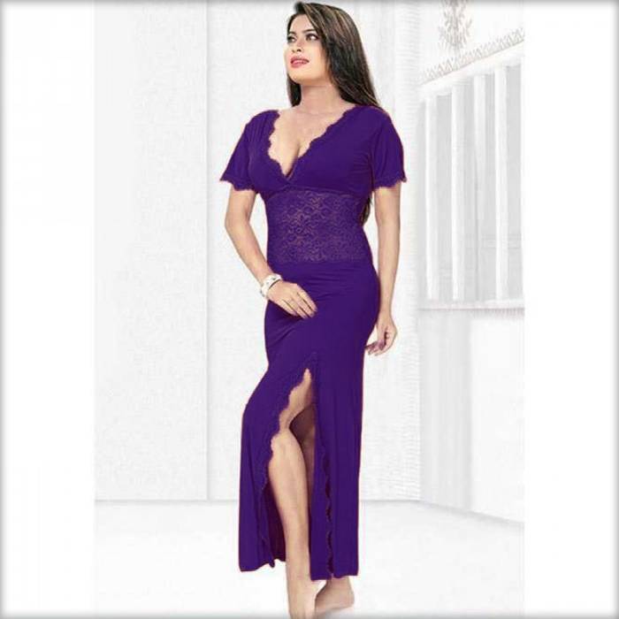 Purple Nighty - FL-0042 - Flourish Nightywear