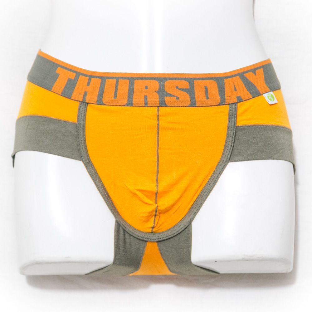 23 Men Underwear - Branded Underwear for Men - Orange & Grey