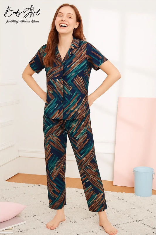 Summer Lawn PJ Neon Night Suit