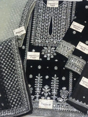 Jazmin Velvet Collection – Unstitched 3-Piece Luxury Embroidered Suit
